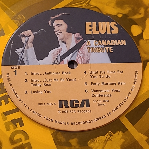 Elvis Presley A Canadian Tribute. Vintage record album. Gold vinyl. VGUC - Picture 10 of 11